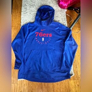 Blue Nike Dri-Fit Philadelphia 76ers hoodie size XL